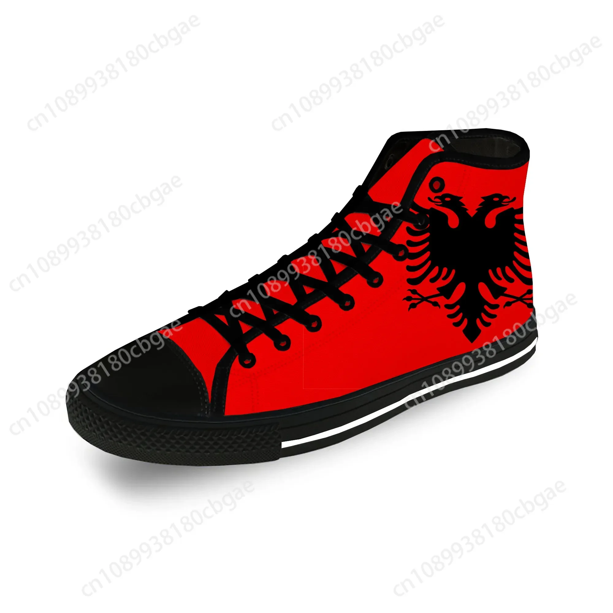 

Albania Flag Eagle High Top Sneakers Mens Womens Teenager Casual Shoes Canvas Running Shoes 3D Print Breathable Lightweight shoe