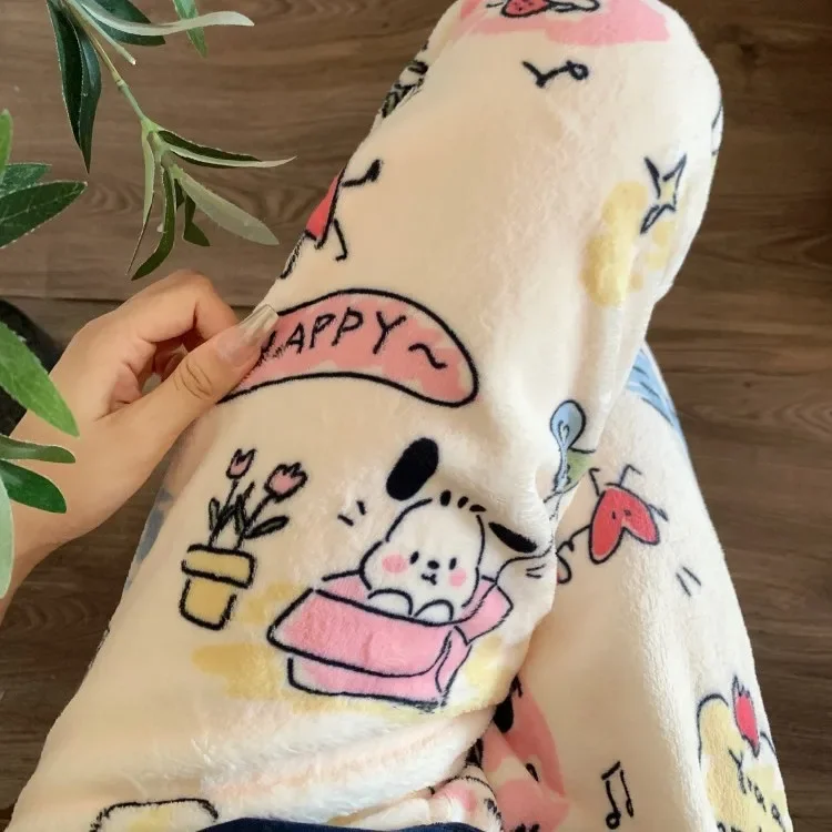 

Sanrio Fashion Cartoon Cute Lazy Pajama Pants Elastic Waist Student Home Pants Women's Winter Casual Warm Comfortable Home Pants