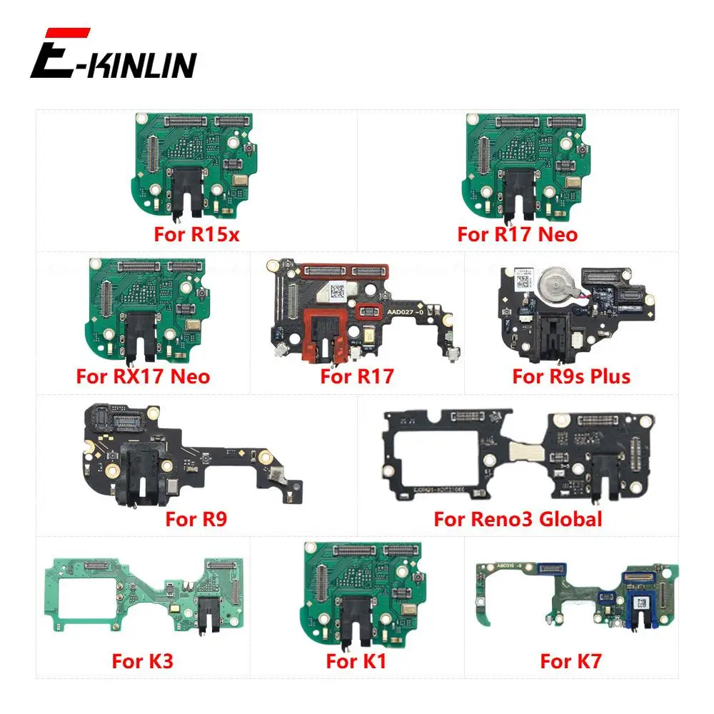 Microphone Headphone Jack Port Connector Ear Earphone Audio Board For OPPO R17 RX17 R15x Neo R9 R9s Plus Reno3 Global K3 K7 K1