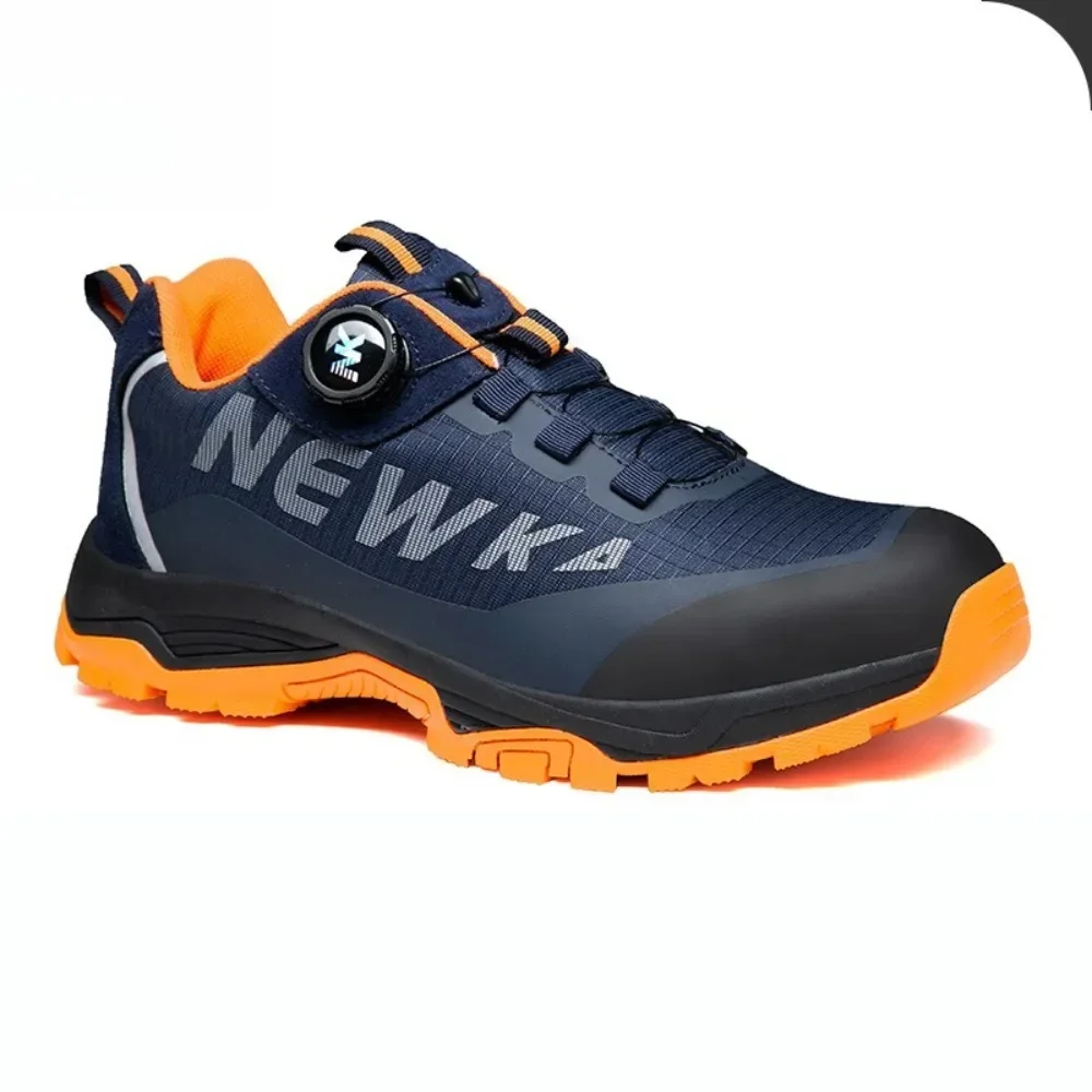 Steel Toe Safety Shoes Anti Smash Anti Puncture Slip Resistant Wear Resistant Work Boots Men Breathable Comfortable