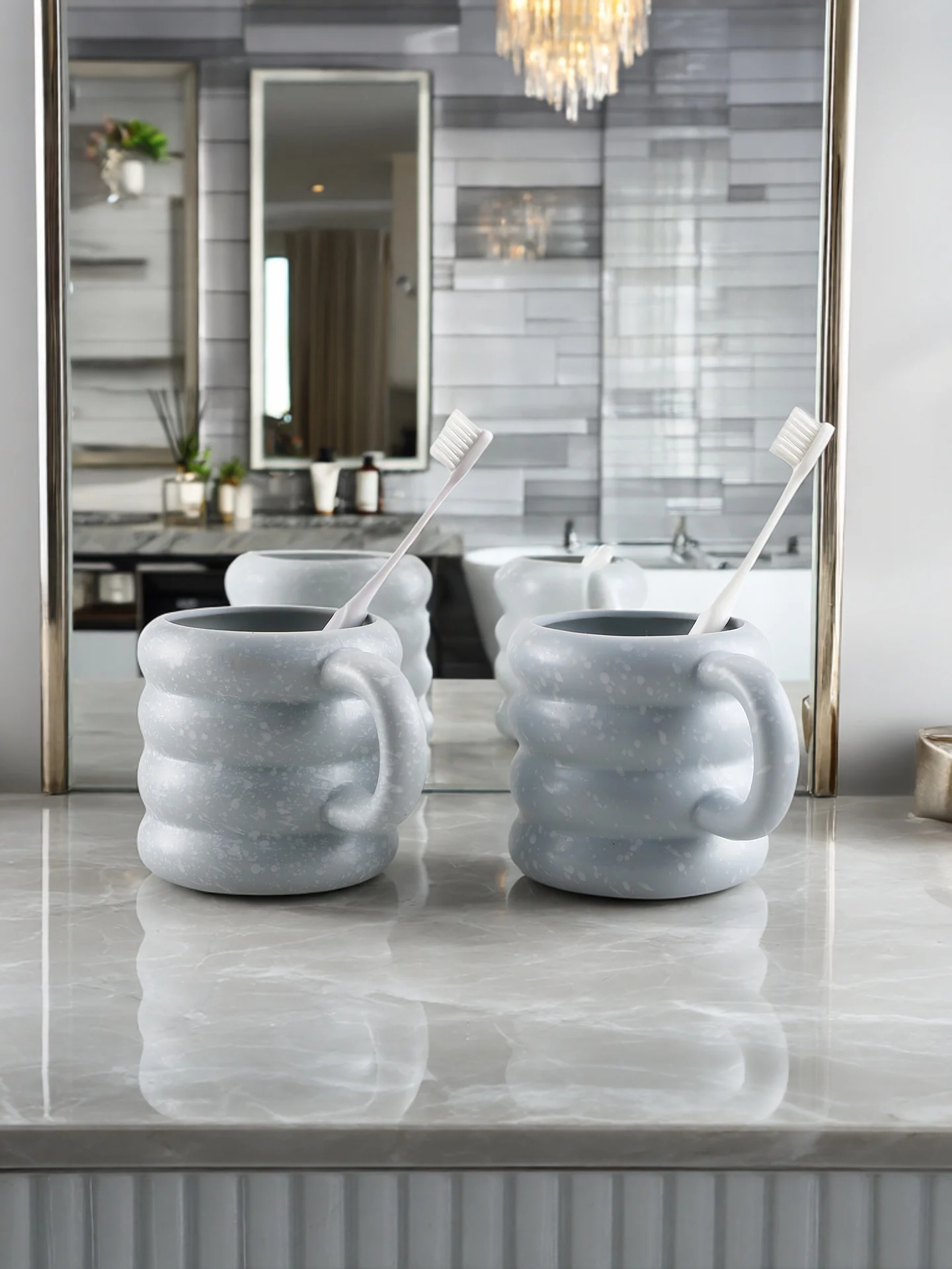 

Кружка KULE HOME Cerc: Простая офисная кружка для воды, стакан для полоскания рта, чашка для заваривания чая, креативная посуда для ванной комнаты