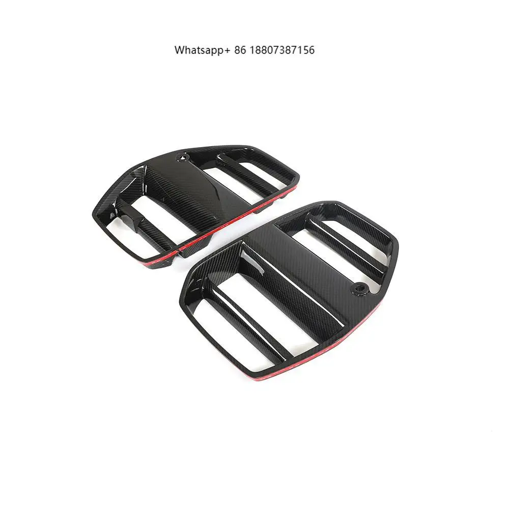 

Dry Carbon Fiber Front Air Duct Vent Grille Mesh forBMW G80 M3 G82 G83 M4 2021 2022 Without ACC