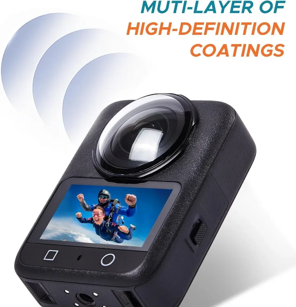 2Pcs Optical Glass Lens Guard for DJI OSMO 360 HD Anti-scratch Lens Protector Cap New Protective Cover for DJI Osmo 360 Camera