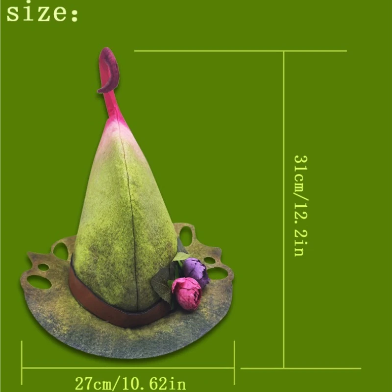 Halloween Witch Hat Party Plant Simulation Flower Souvenir Decorative Props Makeup Costumes Cosplay Accessories Hat