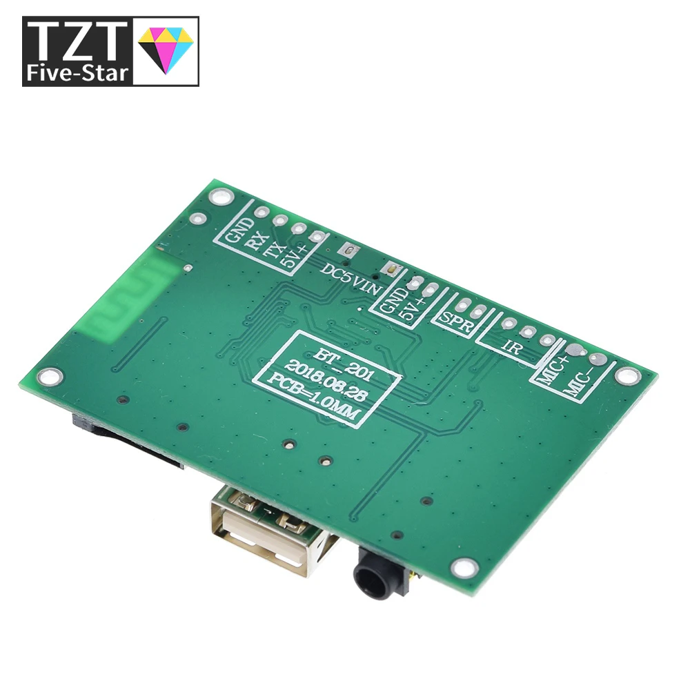 BT201 Dual Mode 5.0 Bluetooth Lossless Audio Power Amplifier Board Module Tf Card U Disk Ble Spp Serial Port Transparent Trans