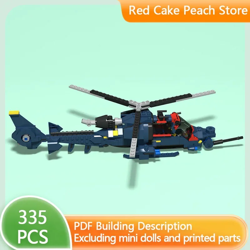 Military Aircraft Model MOC Building Bricks Movie Blue Helicopter Modular Technology Gifts Holiday Assemble Children Toys Suit