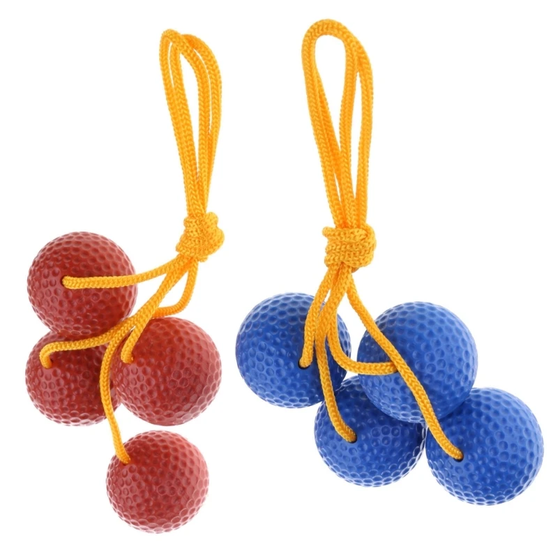 4Pcs Ladders Toss Ball Replacement Hard Golf Training Ball Outdoor Redness and Blue Ladders Ball for Kids Adult Family