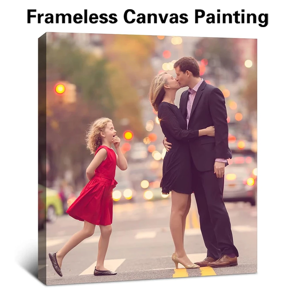 1pc Frameless Personalize Custom Photo family Chinese Ink Splash Poster Art Print Canvas Painting Picture Posters And Prints