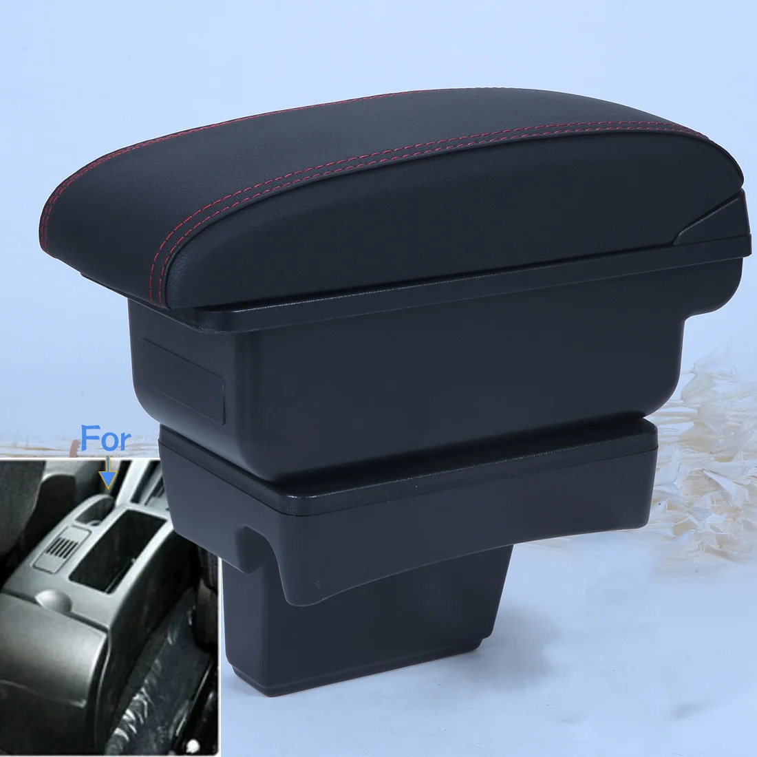 Für Peugeot 307 Armlehnenbox für Peugeot 307 Auto-Armlehne Auto-Zubehör Aufbewahrungsbox Erhöhte Innenausstattung 2001-2008