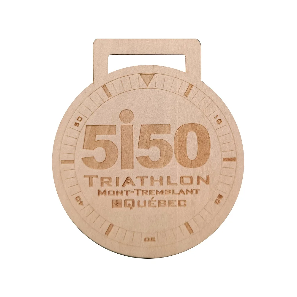 Cheap Custom laser etched medal Design Sports wood Medals plywood medal