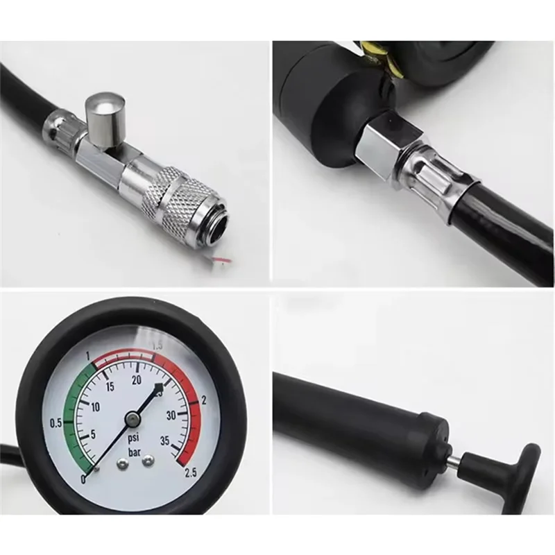 Water Tank Leak Detector Cooling System Tester Radiator Pressure Pump Shockproof Dial Car Pressure Gauge Tester