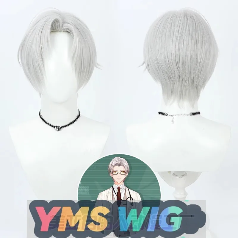 

【YMS WIG】Tears of Themis Vilhelm Richard Albert de Haspran Cosplay Wig Silver White Top Hair Adjudicator Middle Part Mantis Nest