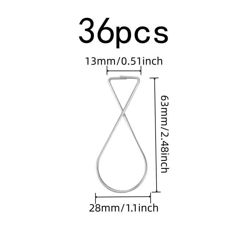 Strong Load Capacity Drop Ceiling Clips 36 pcs, perfect for Office Sign Hanging, Metal T-Shape Design