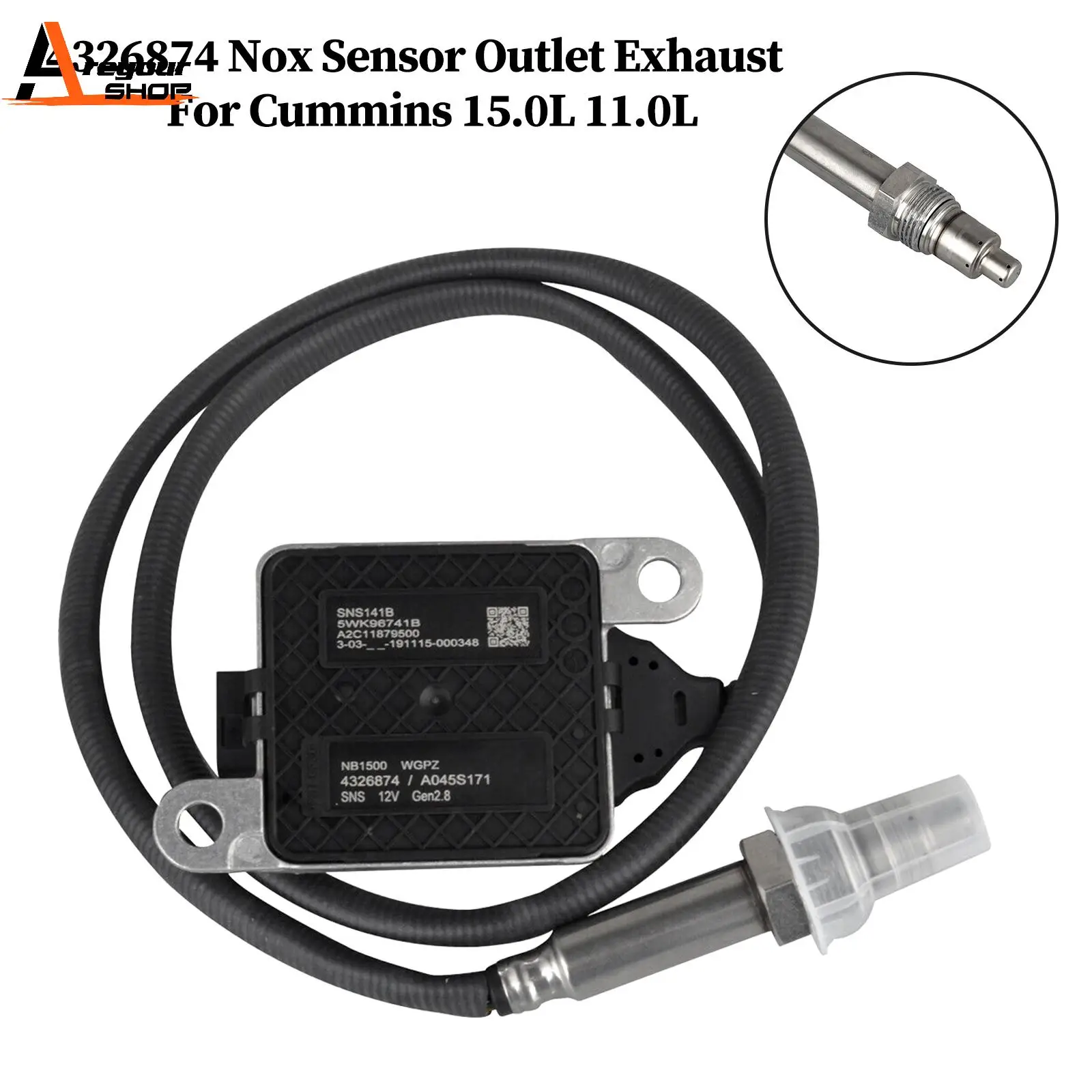 Areyourshop 4326874 Nitrogen Oxygen Nox Sensor Outlet Exhaust For Cummins 15.0L 11.0L Motorcycle Accessories