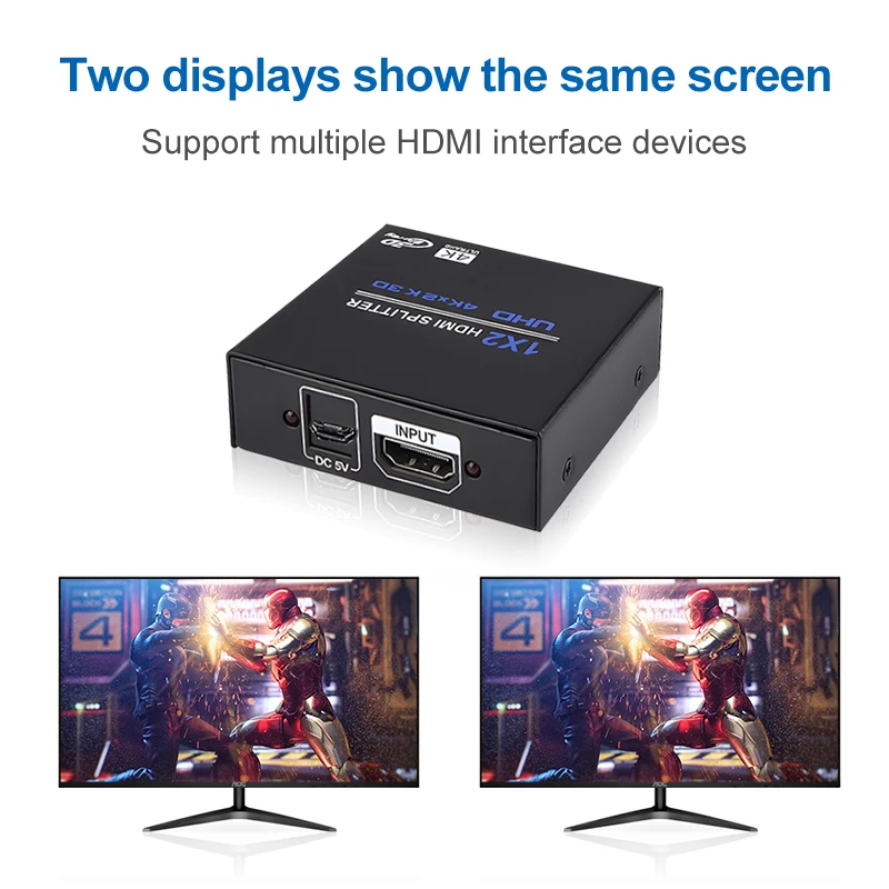 Imagem -05 - Switch Splitter 4k Compatível com Hdmi Switcher Compatível com Hdmi 1x2 1x4 em Saídas para Ps4 tv Box Adaptador de Comutador