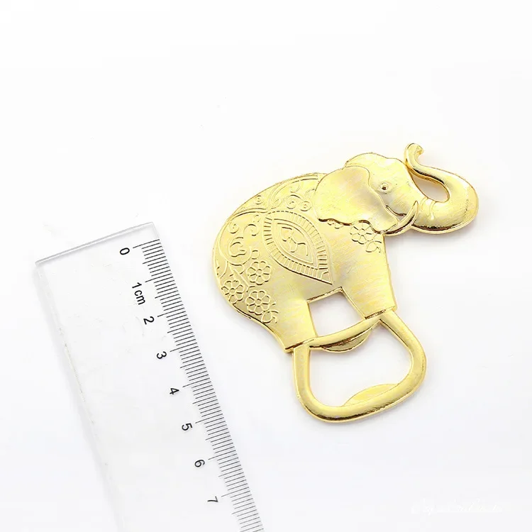 10pcs Golden Elephant Bottle Opener Wine Beer Champagne Wedding Party Wedding Gift Baby Elephant Beer Bottle Opener