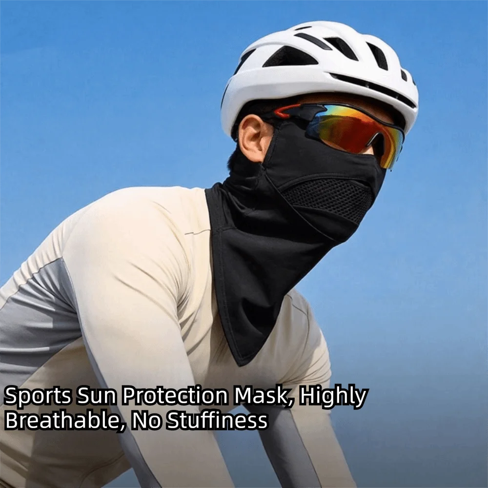 

Adjustable Summer Ice Silk Mask Neck Anti UV Breathable Sunscreen Mask Sunshade Thin Face Shield Hiking