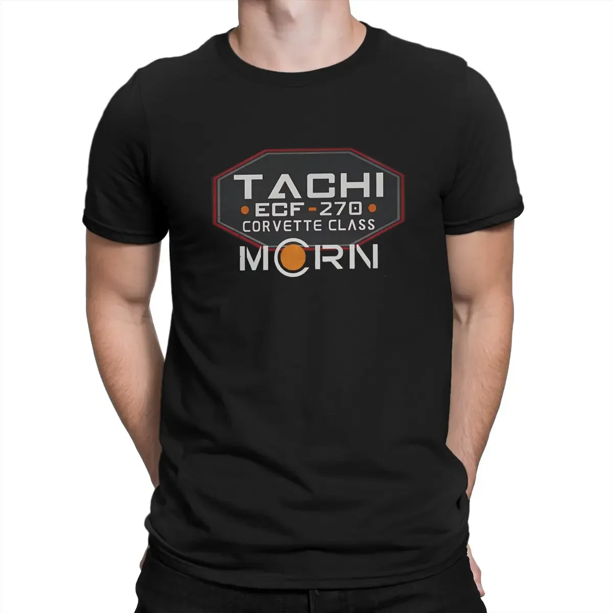 

Round Collar Streetwear Polyester T Shirt For Men The Expanse Mcrn Tachi Rocinante Tshirt Homme Men's Style Graphic Short Sleeve