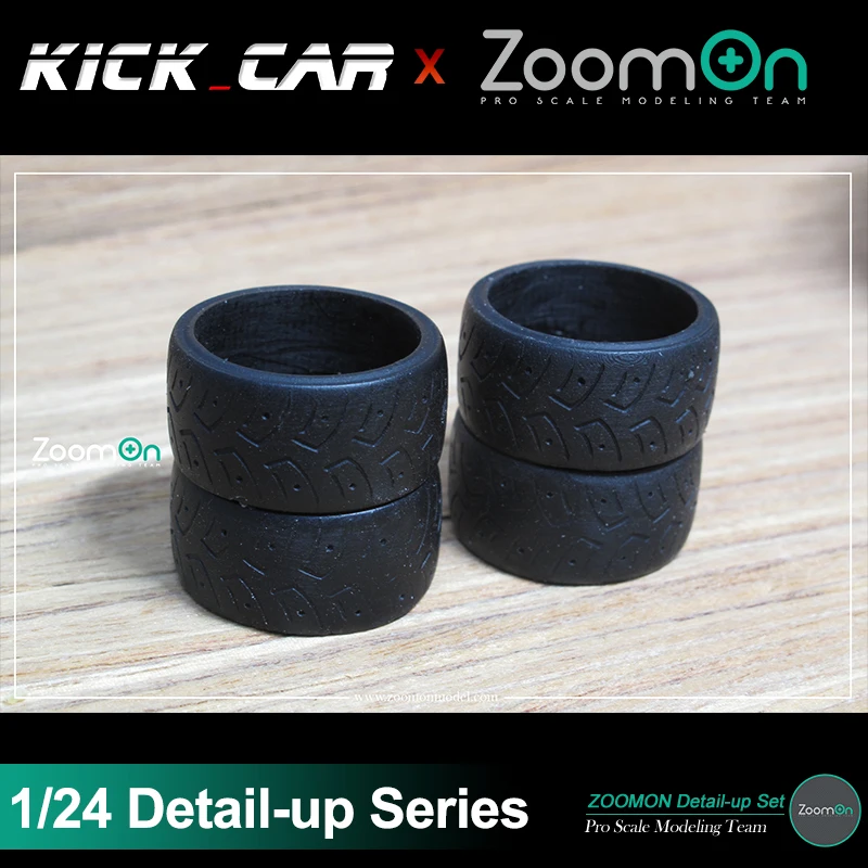 ZoomOn ZR009 18 - 20 Tyre Set Detail-up Modified Parts For Assembled Model Hobbyist Gift for Professional Adults