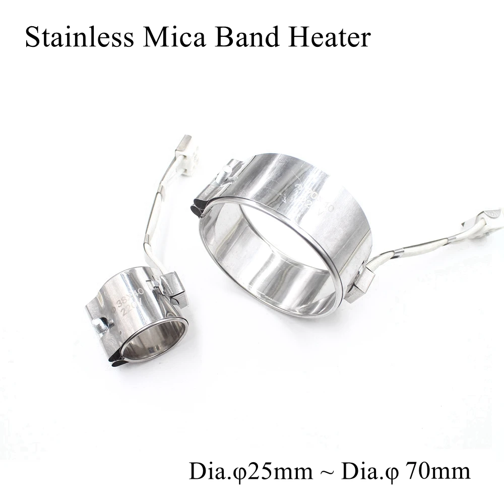 

220V Stainless Steel Mica Band Coil Heater Electric Heating Ring Element Plastic Injection Molding Machine Mould Extruder Nozzle