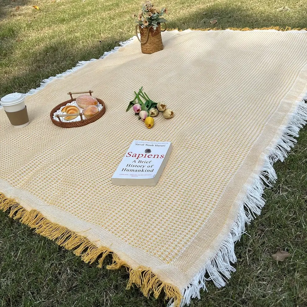 1 Stück Ins-Style Picknickdecke, Stranddecke, Weiche & Faltbare Outdoor-Matte - Unverzichtbar für Frühlings- und Sommer-Camping, Partys – Detail 7