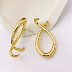kshmir Earrings fashion geometric simple retro exquisite beautiful ladies jewelry ear bone clip jewelry banquet gift