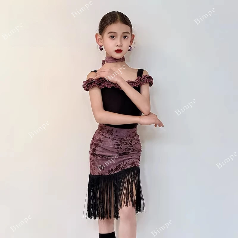 performance-costume-child-salsa-latin-dance-dress-girl-dancing-dress-rumba-samba-ballroom-latin-practice-dress-girl-fringe-skirt