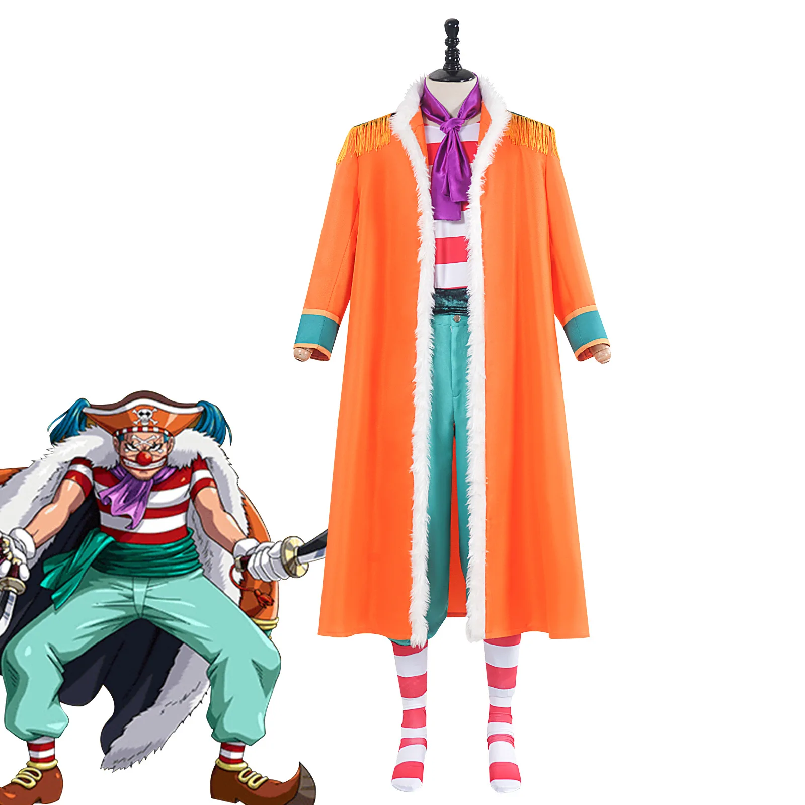 

Jester Buggy Cosplay Costume Set Halloween Stage Performance Costume