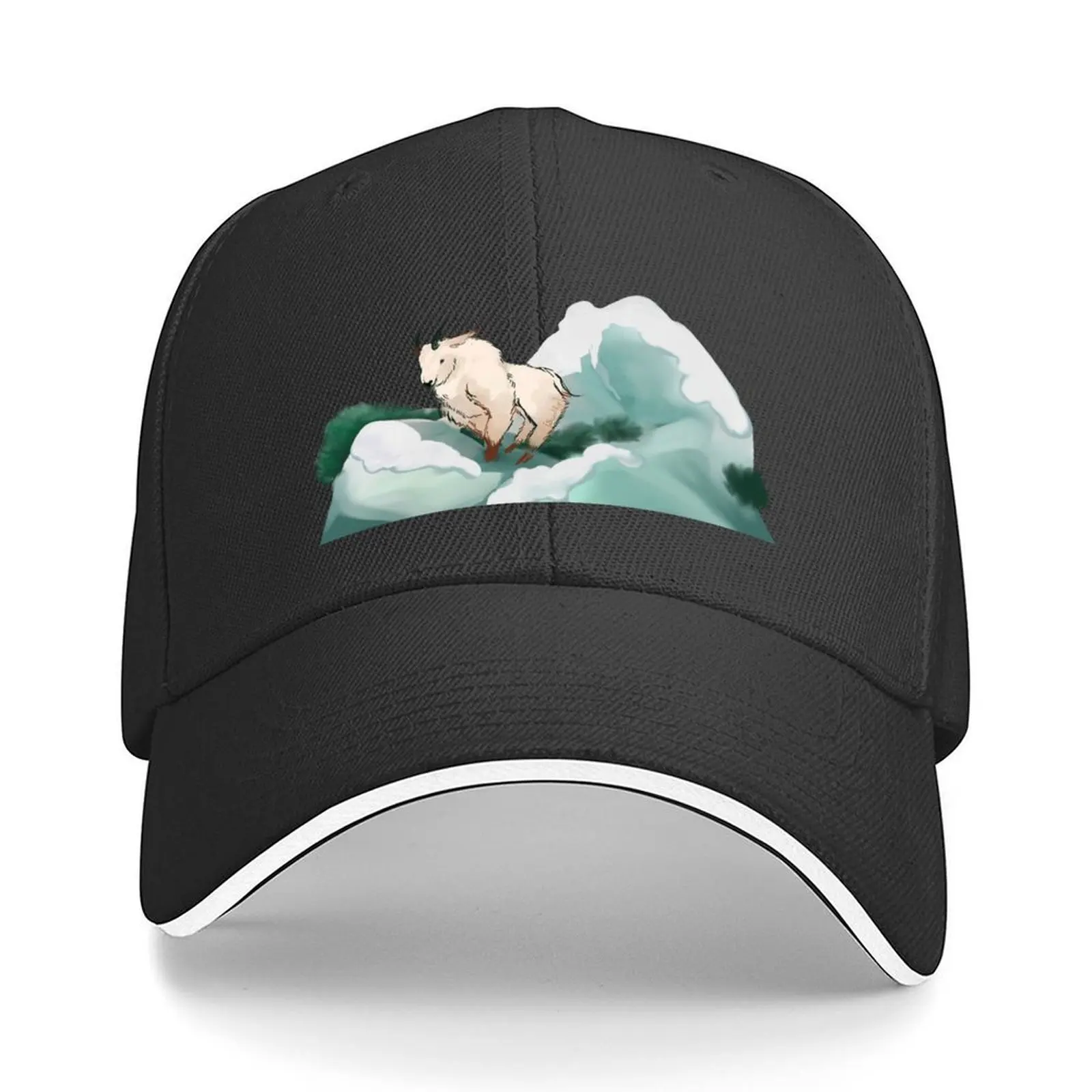 

Mountain Goat on a Mountain! Baseball Cap sailor cap for men Wild Ball Hat Custom Cap cute Mens Hats Women's