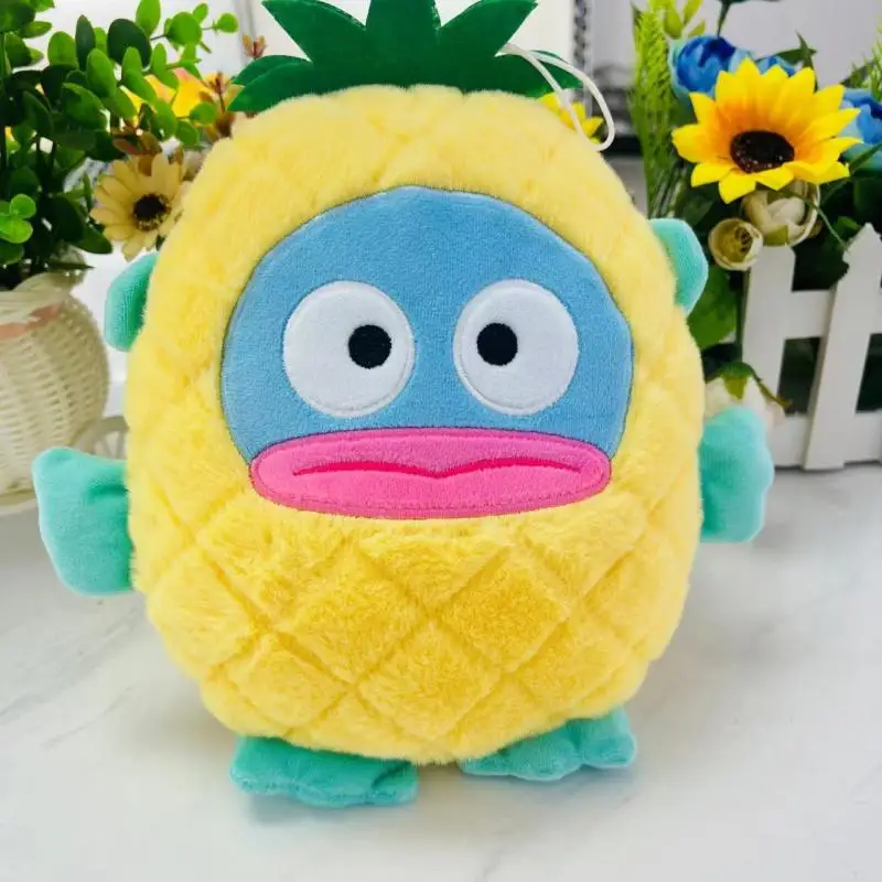 24Cm Sanrio Mermaid Hangyodon 8 Inch Pineapple Grabber Doll Plush Toys Kawaii Anime Children Collection Birthday Friends Gifts