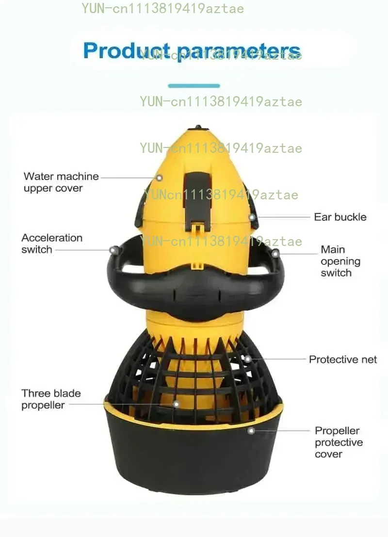 500W Two Speed Electric Underwater Scooter Water Propeller Diving Equipment Underwater Bike Suitable For Marine Pool Sports