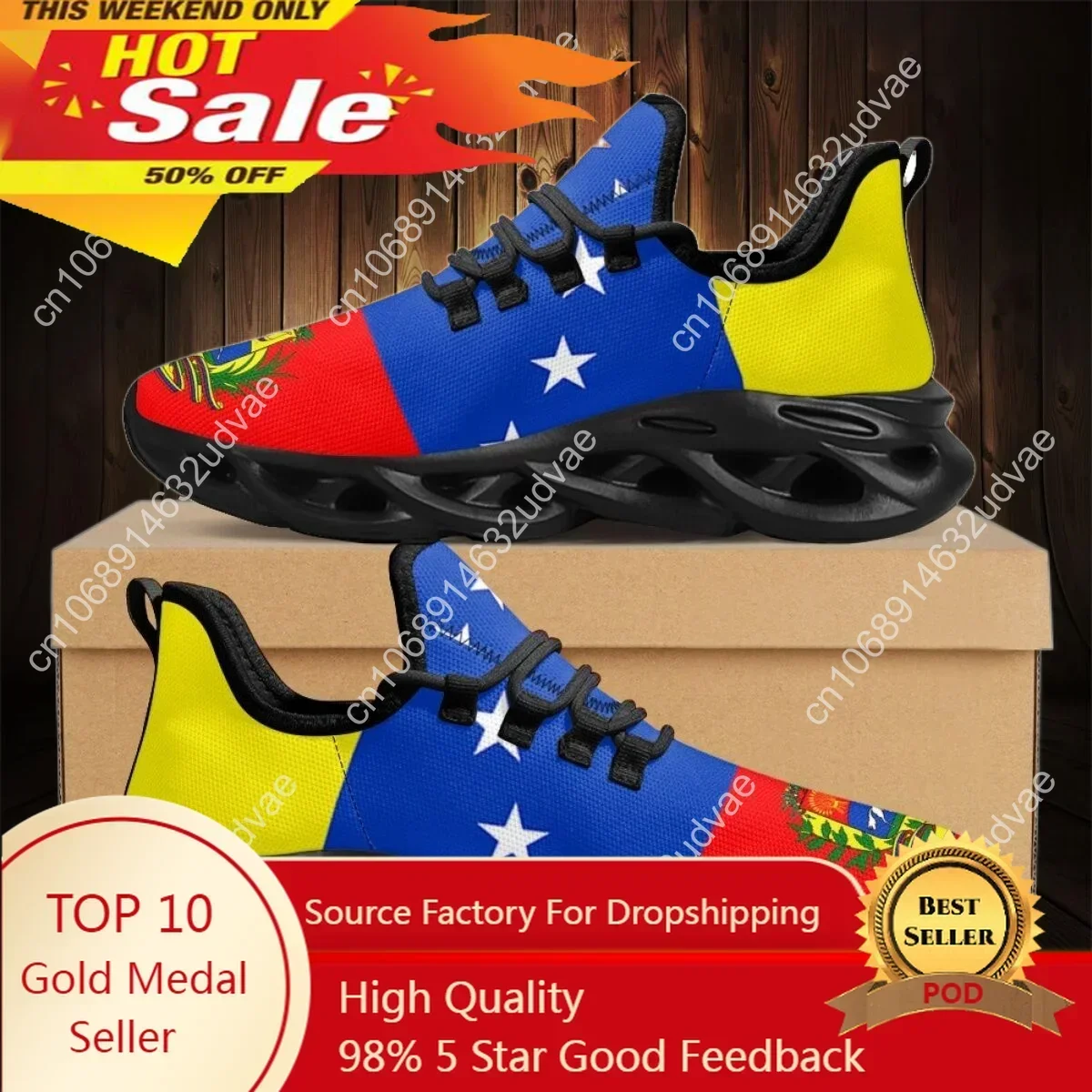 Venezuela Flag Sneakers for Womens Mens 2023 Casual Running Shoes Breathable Cushion Walking Mesh Tennis