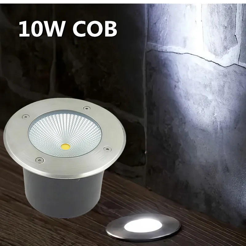 

Buried LED Underground Light COB 10W Floor Lighting Path Spotlight Recessed Deck Garden Terrace Lighting Outdoor Stair Led Deck
