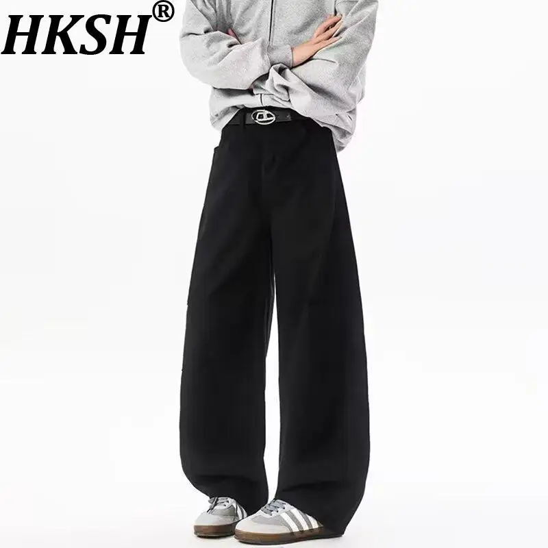 

HKSH Men's Tide Spring Autumn New American High Street Cargo Pants Cleanfit Straight Casual Trousers Streetwear Chic Ins HK21284