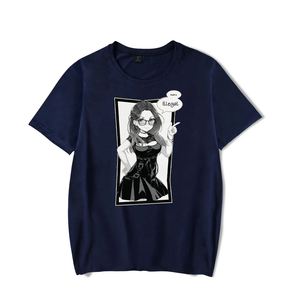 2026 SSSniperWolf Merch هذا غير قانوني تي شيرت Crewneck قصير الأكمام تي شيرت الرجال المرأة التي شيرت العصرية نمط مضحك الملابس