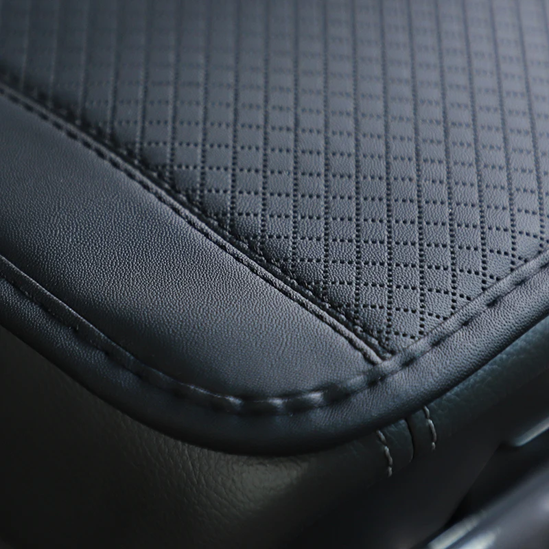 Car Armrest Cover Mat Universal PU Leather Ethnic Style Print Waterproof Non Slip Storage Box Pad Auto Styling Interior Accessor