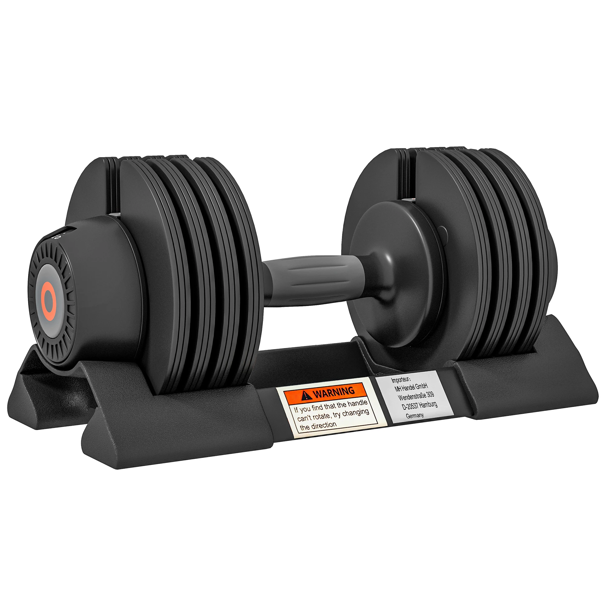 Sportnow Verstelbare Dumbbell Sportnow Abs Staal, 33X16X16 Cm, Zwart