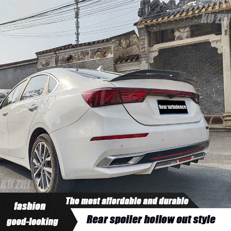 

Real Carbon Fiber Spoiler Car Rear Trunk Wing Type Hollow Out Style Ducktail Spoiler For Kia Cerato Forte Sport Gt 2019-2024