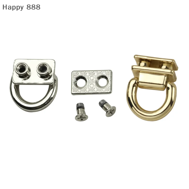 D Ring Bag Side Clip Buckles Screw Handbag Chain Handles Connector Bag Strap Belt Hanger DIY Hardware Bag Accessories