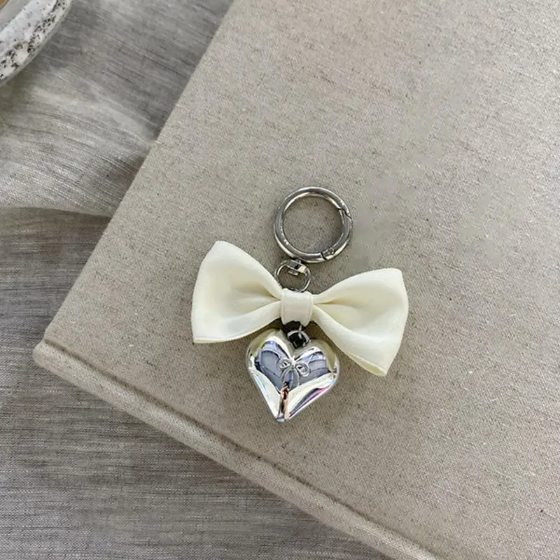 Bow Pendant Love Heart Keychain Butterfly Knot Keyring Bag Backpack Pendant Decoration Gift