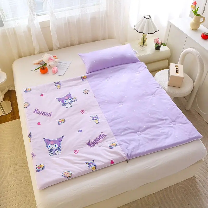 

Sanrio Hello Kitty Kuromi Anime Kawaii Baby Cotton Four Season Sleeping Bag Cover Cute Cinnamoroll Nap Windproof Quilt Kids Toys