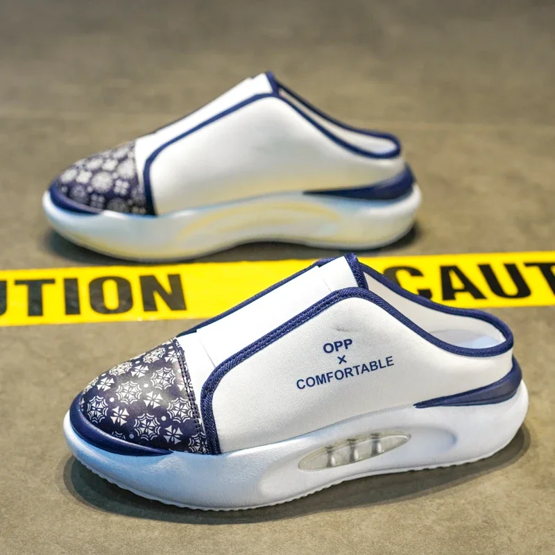 

Лето 2023, новые легкие сандалии, удобные полутапочки с толстой подошвой и мягкой подошвой, увеличивающие рост, для мужчин, высокое качество