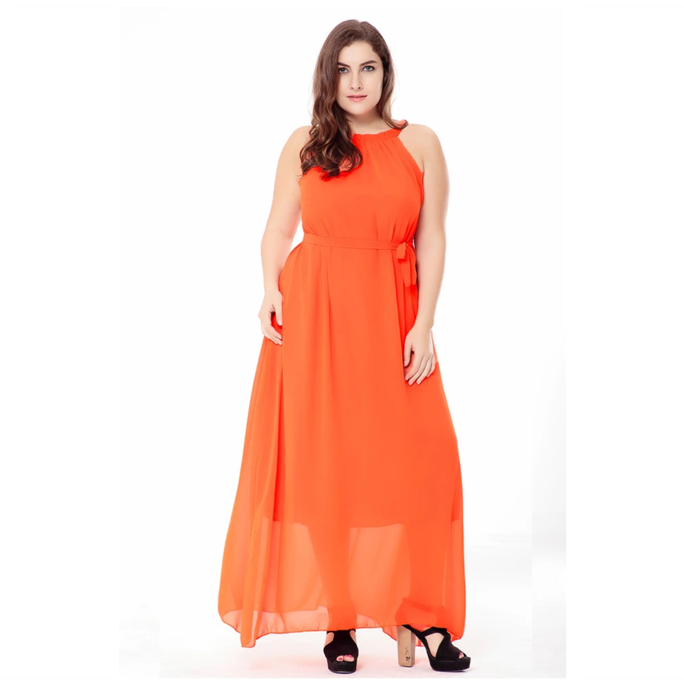 2021 Summer Hot Sale European And American Style Plus Size Bohemia Sleeveless Dress For Women