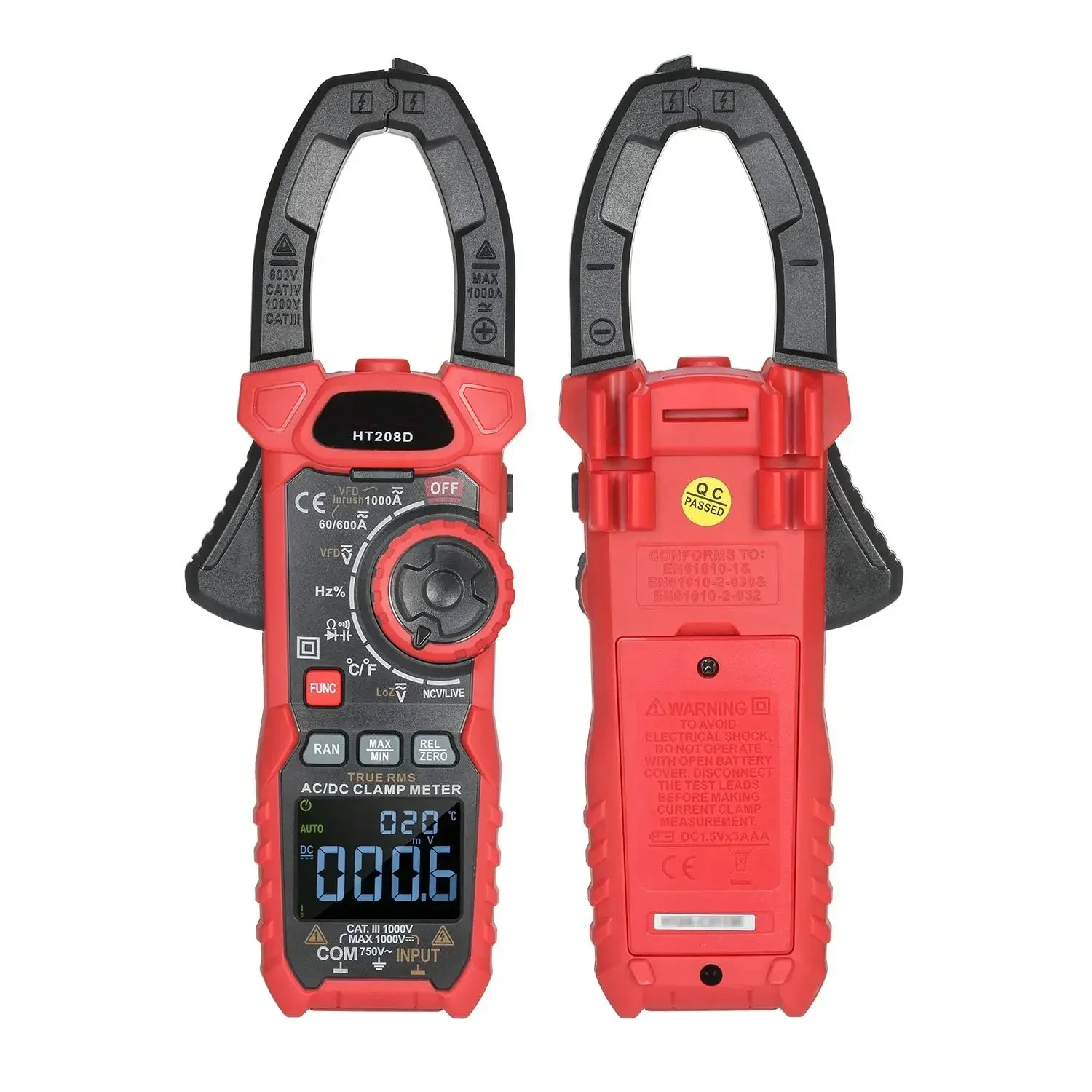 004 HT208D  Best Selling Product AC Digital Clamp Meter Multimeter