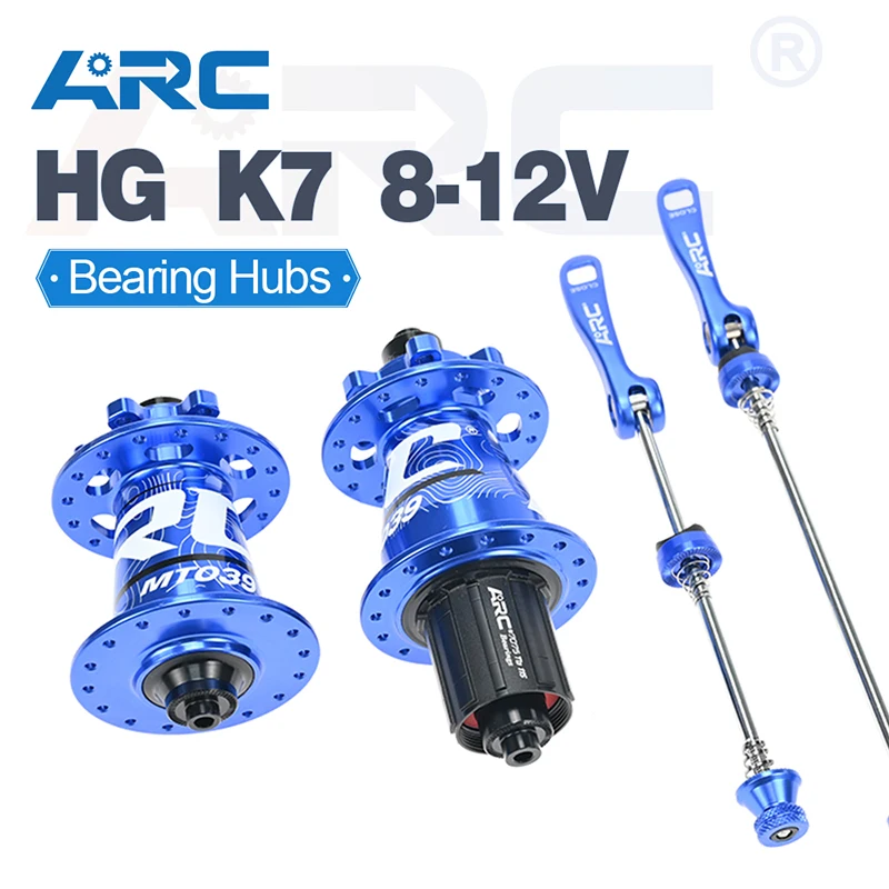 ARC MT039 , 6 Pawls MTB Hub, 6 Bearing Hub, Disc Brake, Aluminum Alloy, Front Hub 9x100,  Rear 10x135, HG K7, 8 9 10 11 12 V