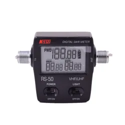 NISSEI RS50 SWR Power Meter 125-525MHz VHF UHF SO2369 M-Female LED Screen Antenna Radio Standing Wave Ratio Watt Testing Tools