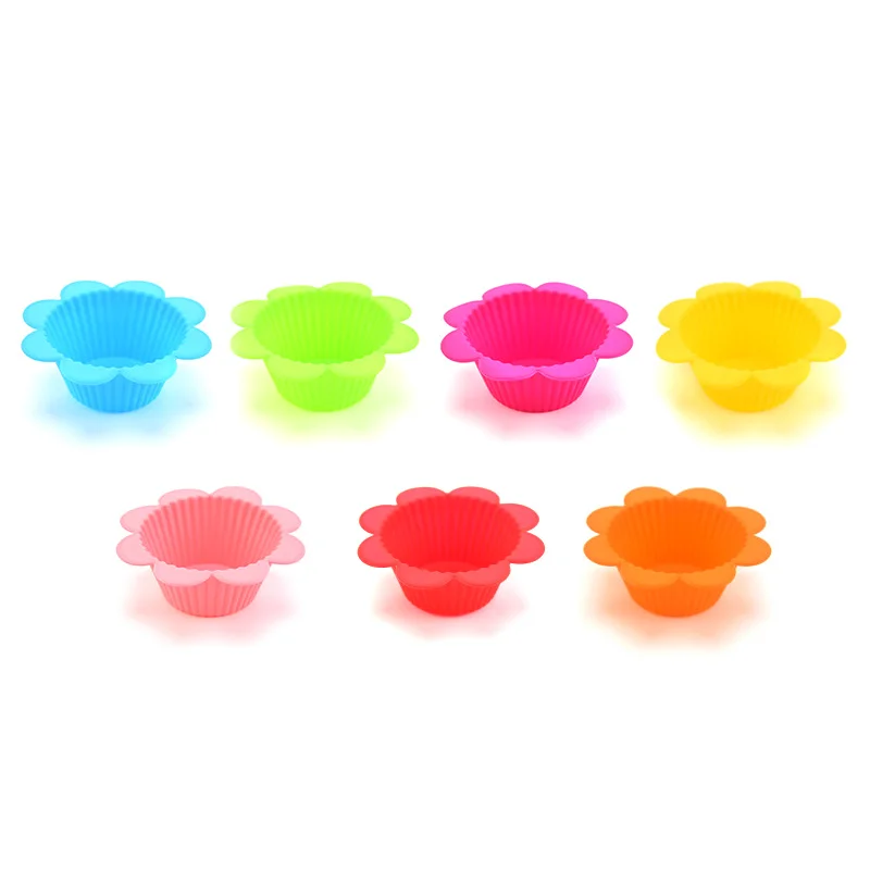 Moldes de silicona para cupcakes, reutilizables, antiadherentes, fáciles de limpiar, 1 piezas