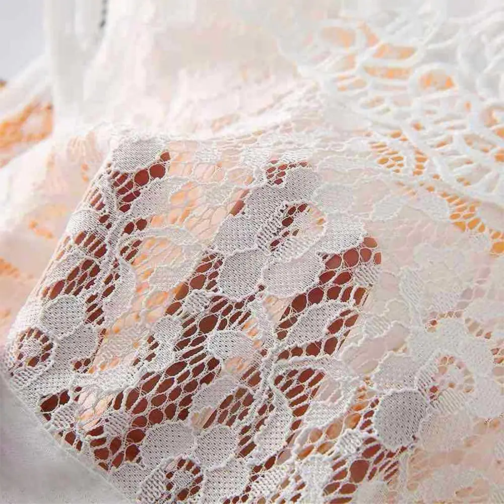 Koronkowy kołnierzyk z imitacji róży, jednolity kolor, wiązany z przodu, odpinany kołnierzyk w stylu vintage, biały kołnierzyk do bluzki, odzież damska.