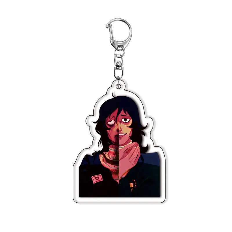 Horror Game Mouthwashing Keychain Chibis Jimmy Curly Anya Sallyface Bag Key Chain Keyring Jewelry Gamer Fans Gift Accessorie