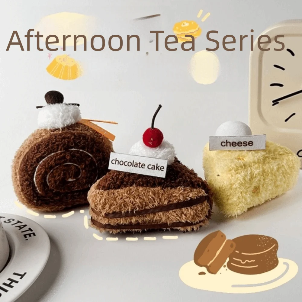 Multicolor Afternoon Tea Plush Doll Cartoon 10cm-13cm Dessert Doll Cake Sandwich Coffee Cheese Photo Props Dim Sum Plush